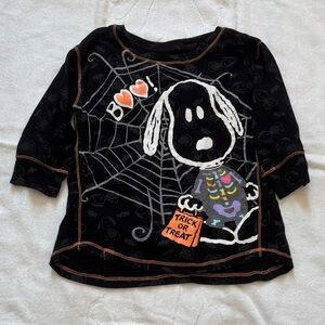 Peanuts Black Graphic Shirt